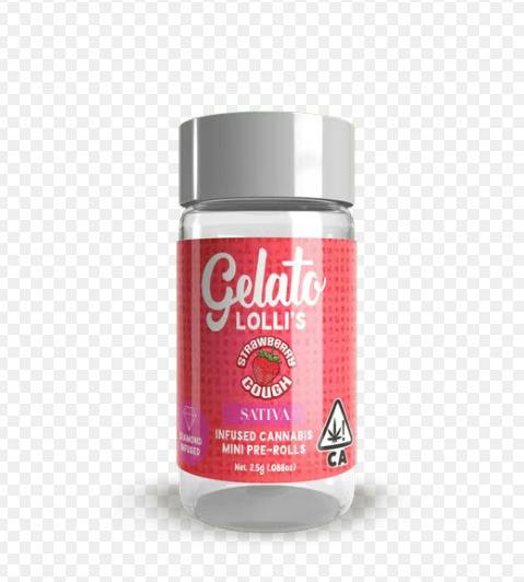 Lolli's Strawberry Cough Infused Preroll Pack by Gelato