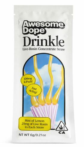 Awesome Dope Drinkle Live Rosin 4-Pack Sativa Straw