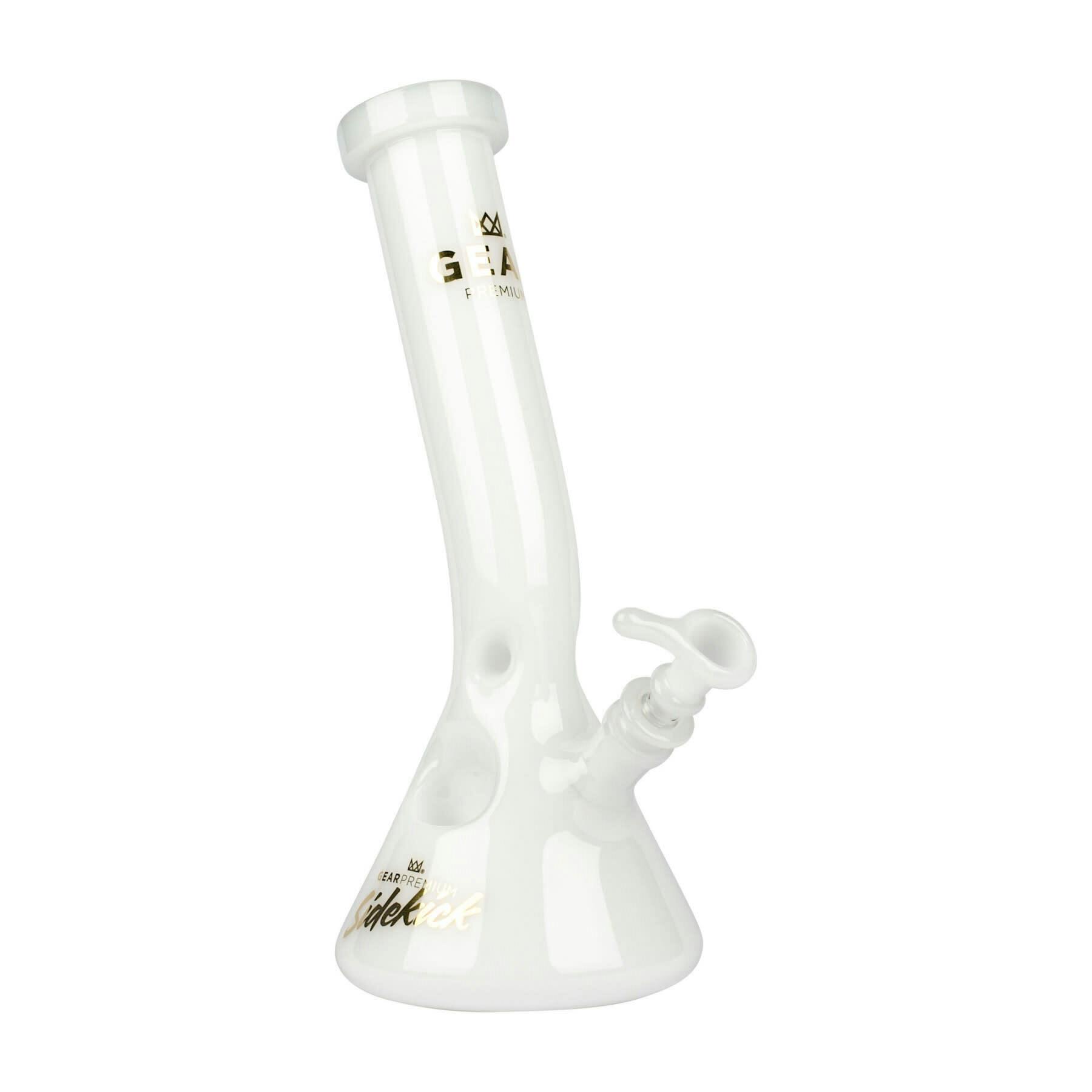 12" White Sidekick Laid Back Beaker