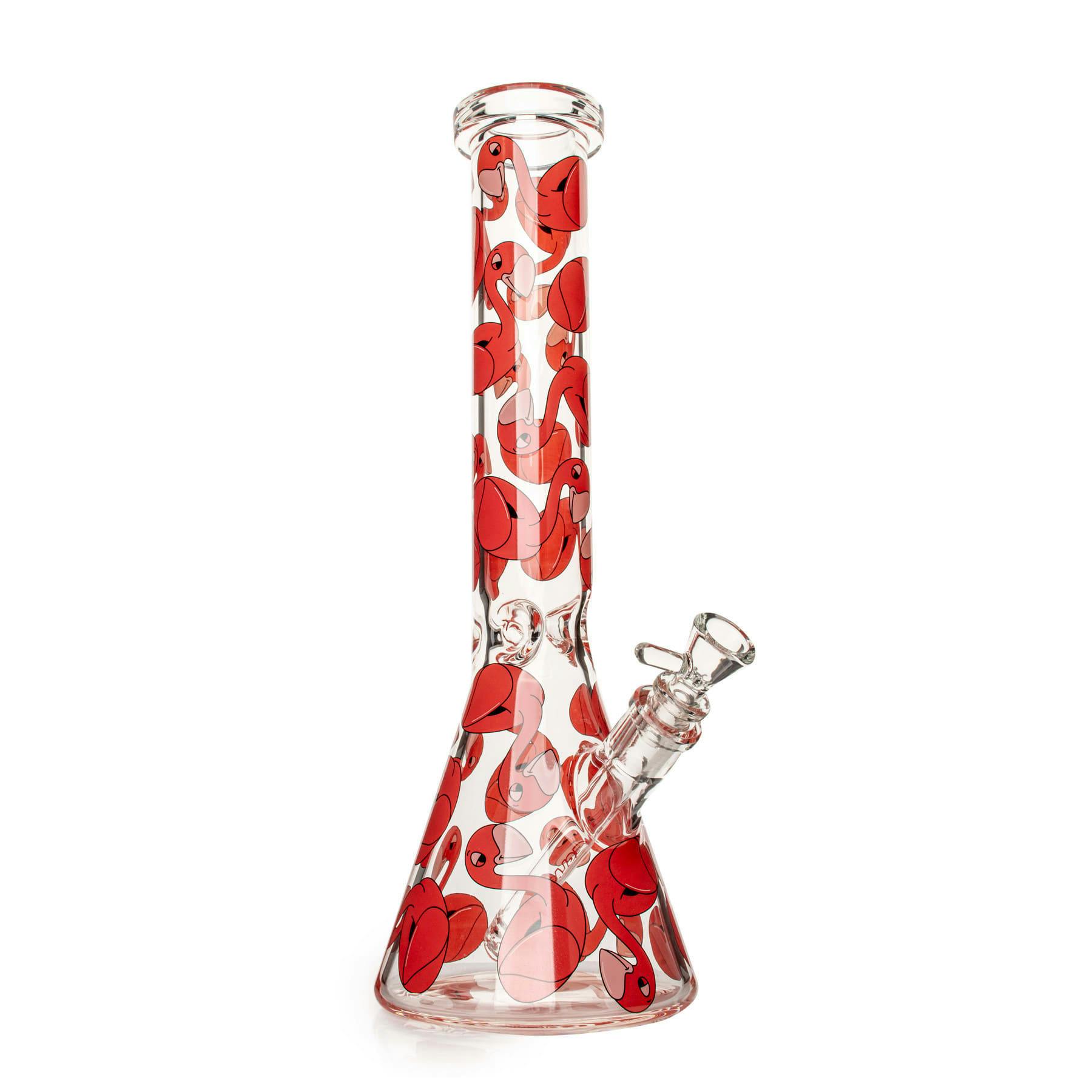 Clear 15" Flamingo Floaty Bong