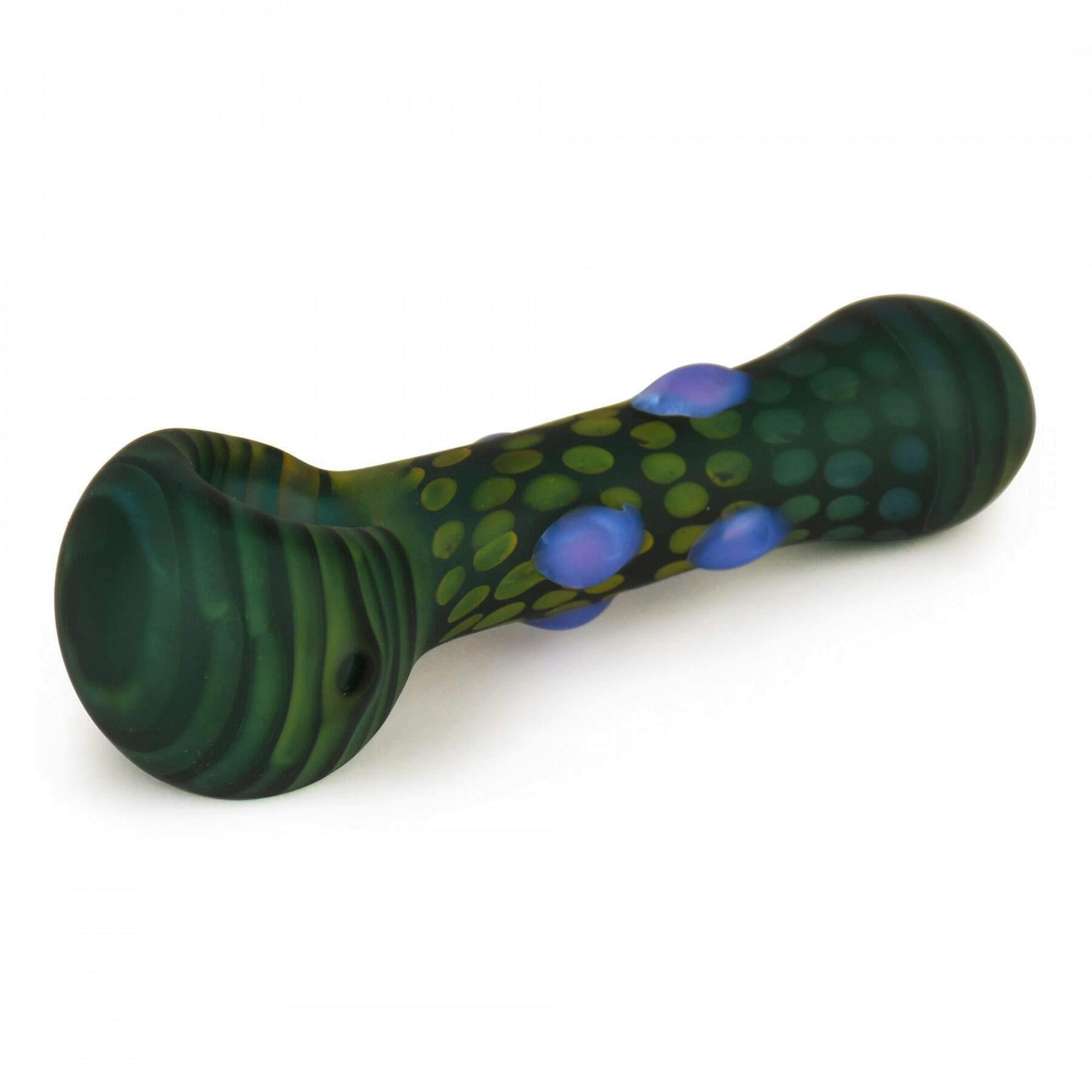 4.5" Frosted Teal Dots Pipe