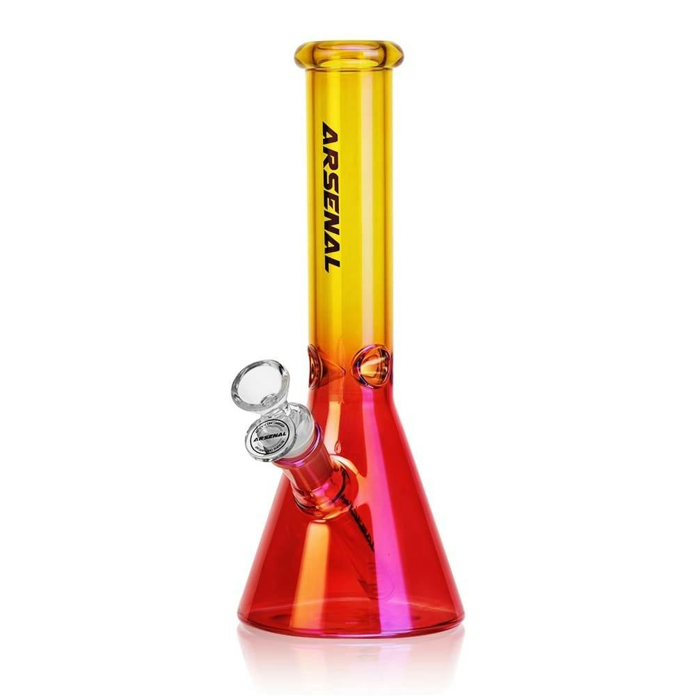 10" Iridescent Yellow Bong