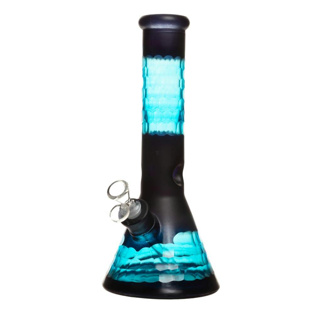 12" Blue Patchwork Bong