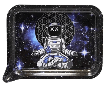 Meditating Astronaut Funnel Tray