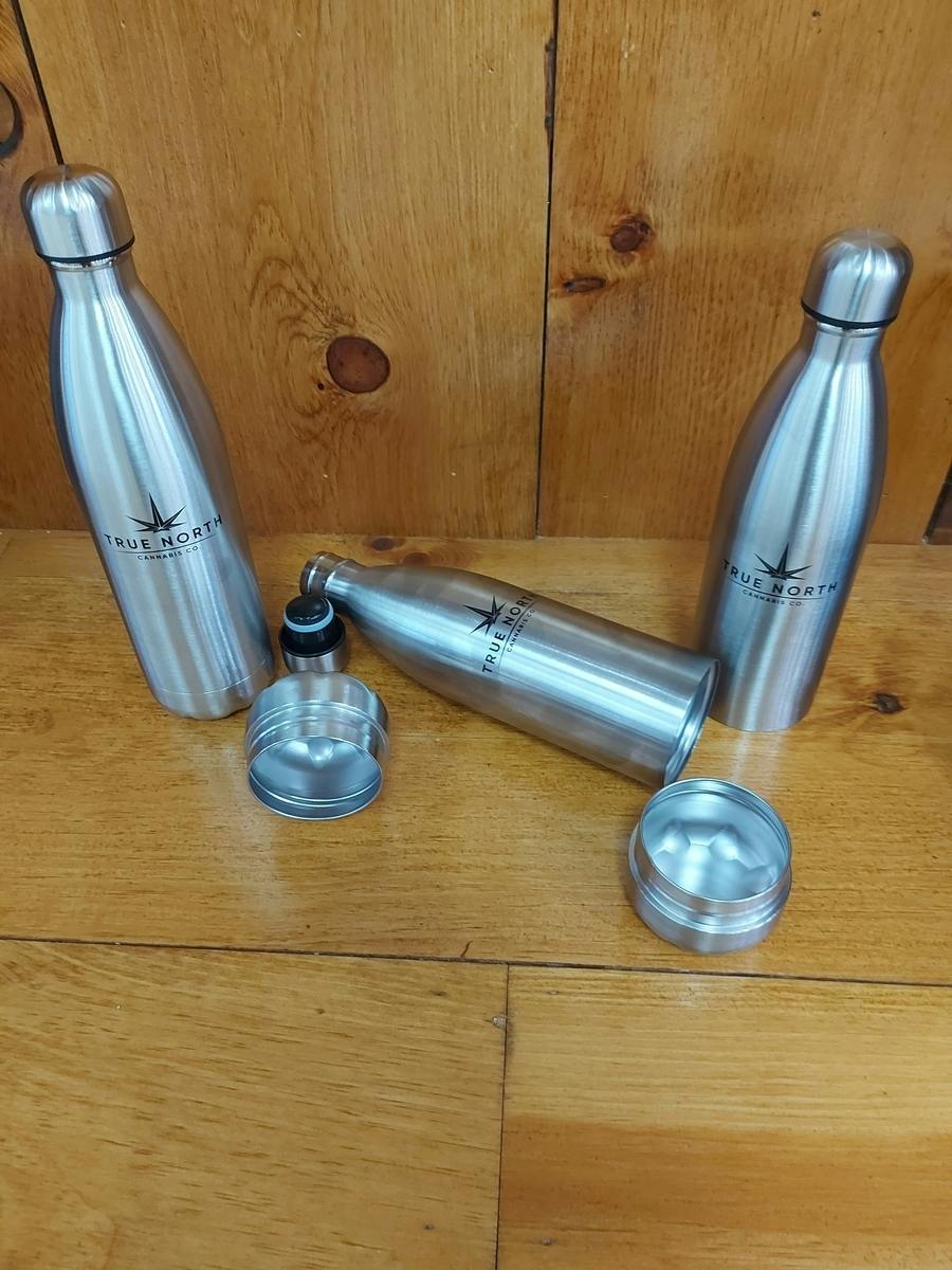 TNCC | Water Bottle | Silver w/ Stash Container