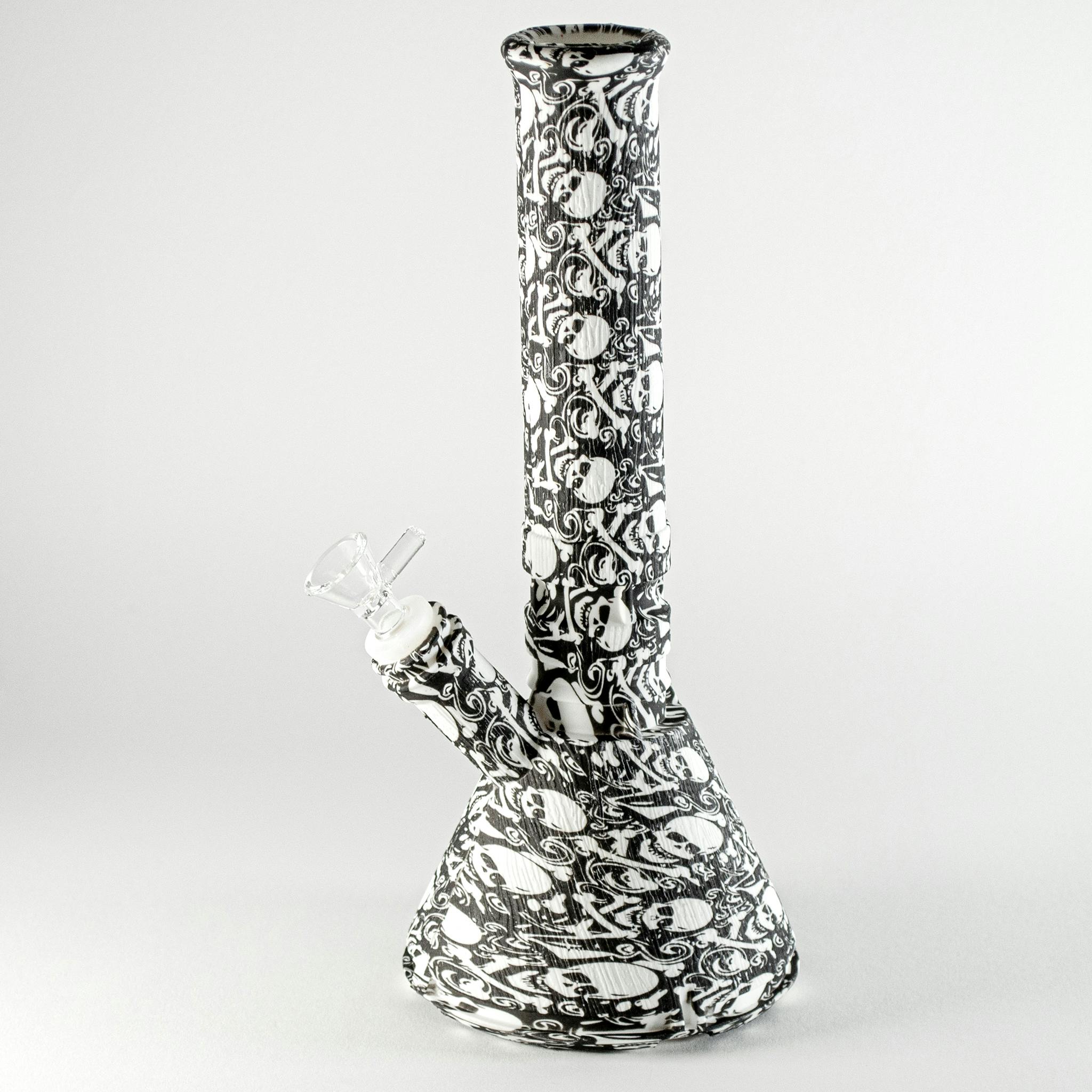 Bamboo Blaze - Silicone 12 Inch Beaker Bong - Pattern/Assorted