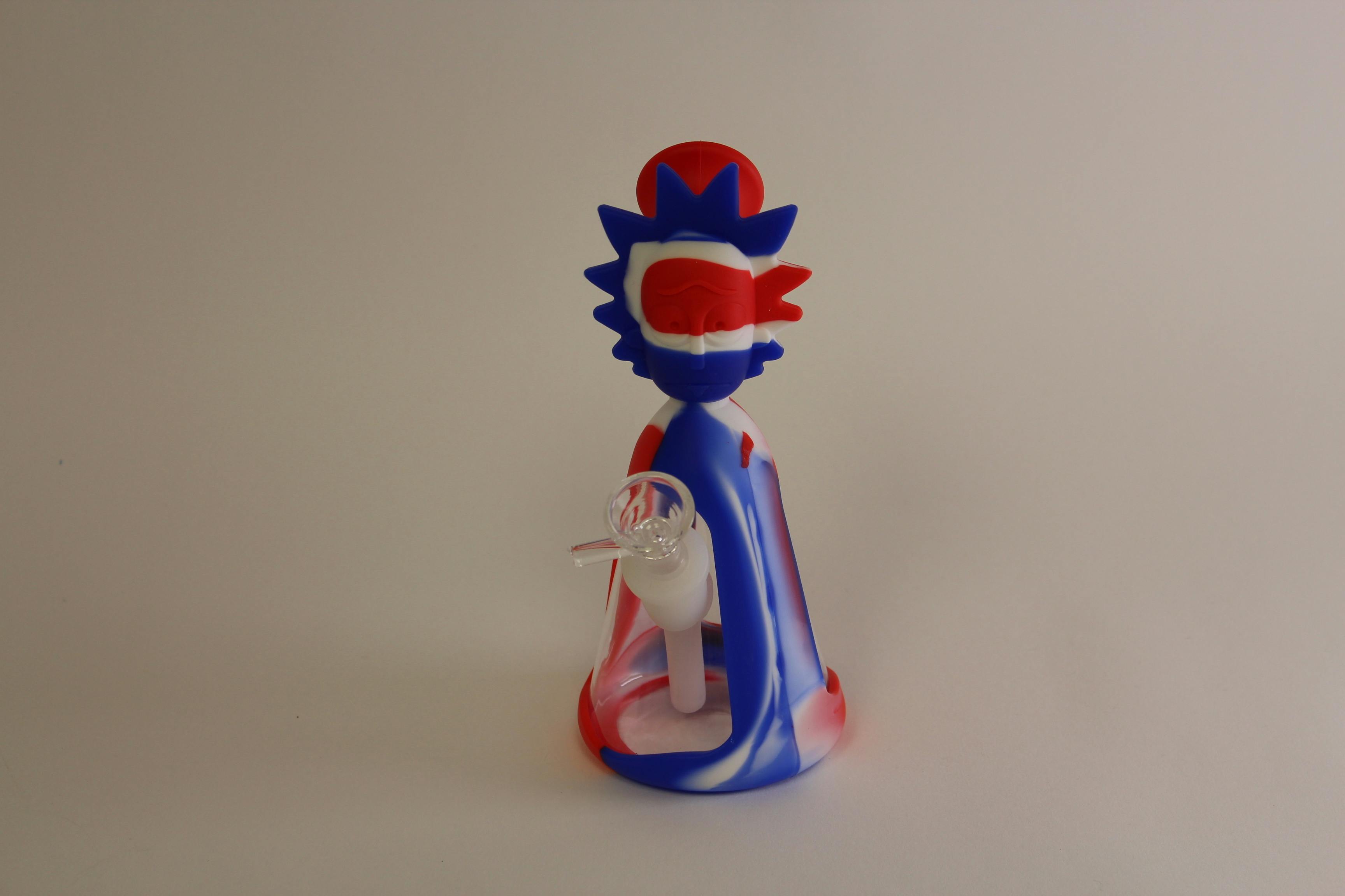 Bamboo Blaze - Silicone R Cone Bong - Red/White/Blue