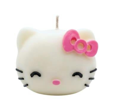Decorative Kitty Scented Candle - White