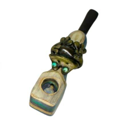 Long Stem Wooden Pipe - Design 1