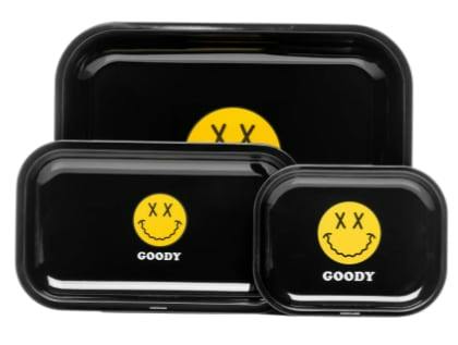 Goody Glass Black Big Face Rolling Tray - Medium
