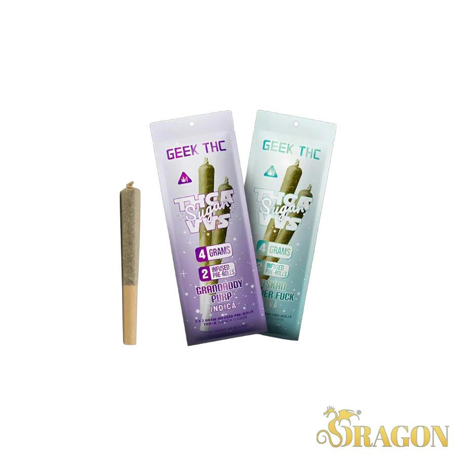 Geek ThcA Infused Prerolls 4gr 2pk