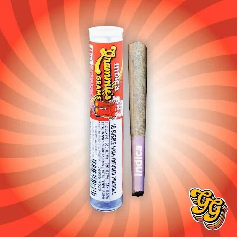 Grammie's 1g Bubble Hash Infused Preroll Papaya Splash ($6 OTD)