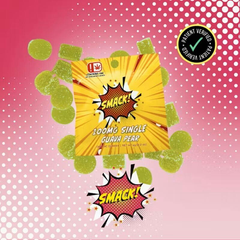 Smack! 100mg Single Gummy Guava Pear ($3 OTD)
