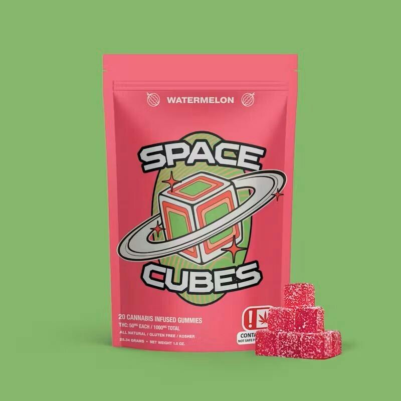 Space Cubes 1000mg Gummies Fruit Punch ($12 OTD)