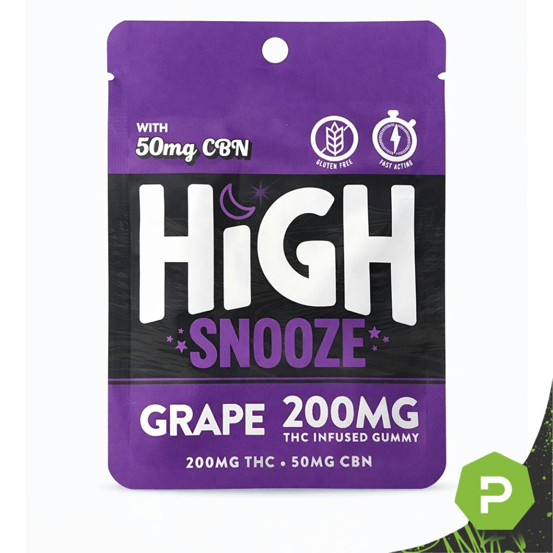 High Snooze | 200mg THC: 50mg CBN Single Gummy | Grape