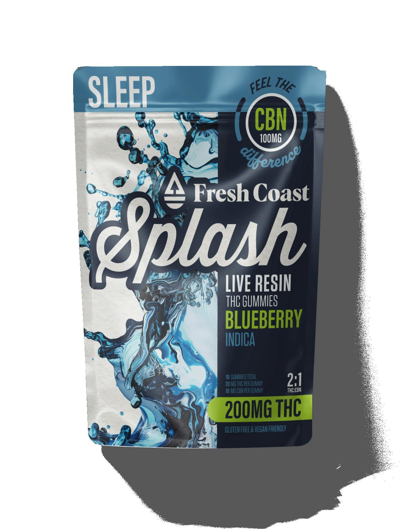 Blueberry 200mg 2:1 CBN Gummies by Splash