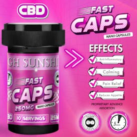 250mg CBD Fast Caps by High Sunshine Farms