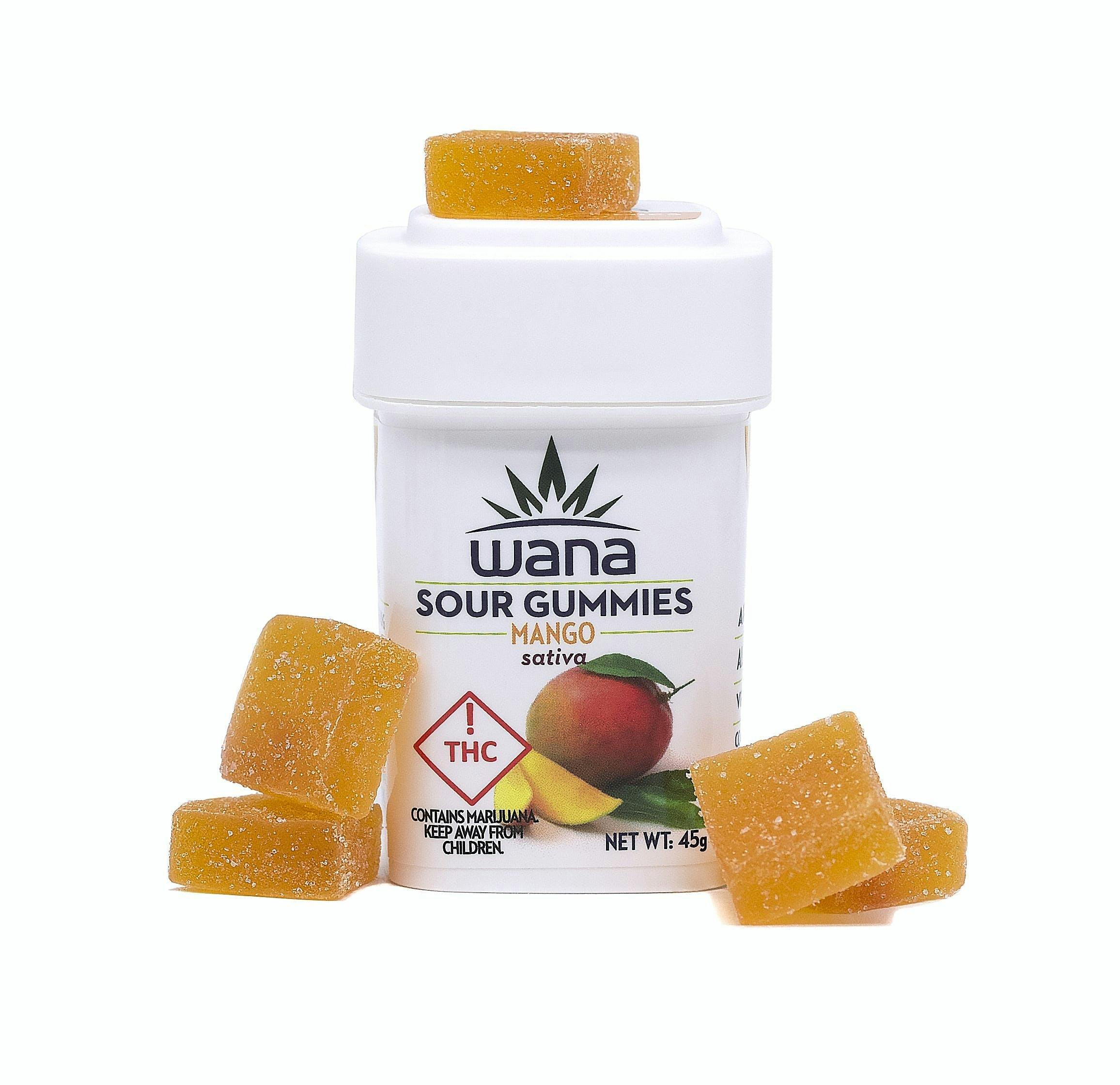 Wana Edibles - Sour Gummies: Mango Sativa - 45 g