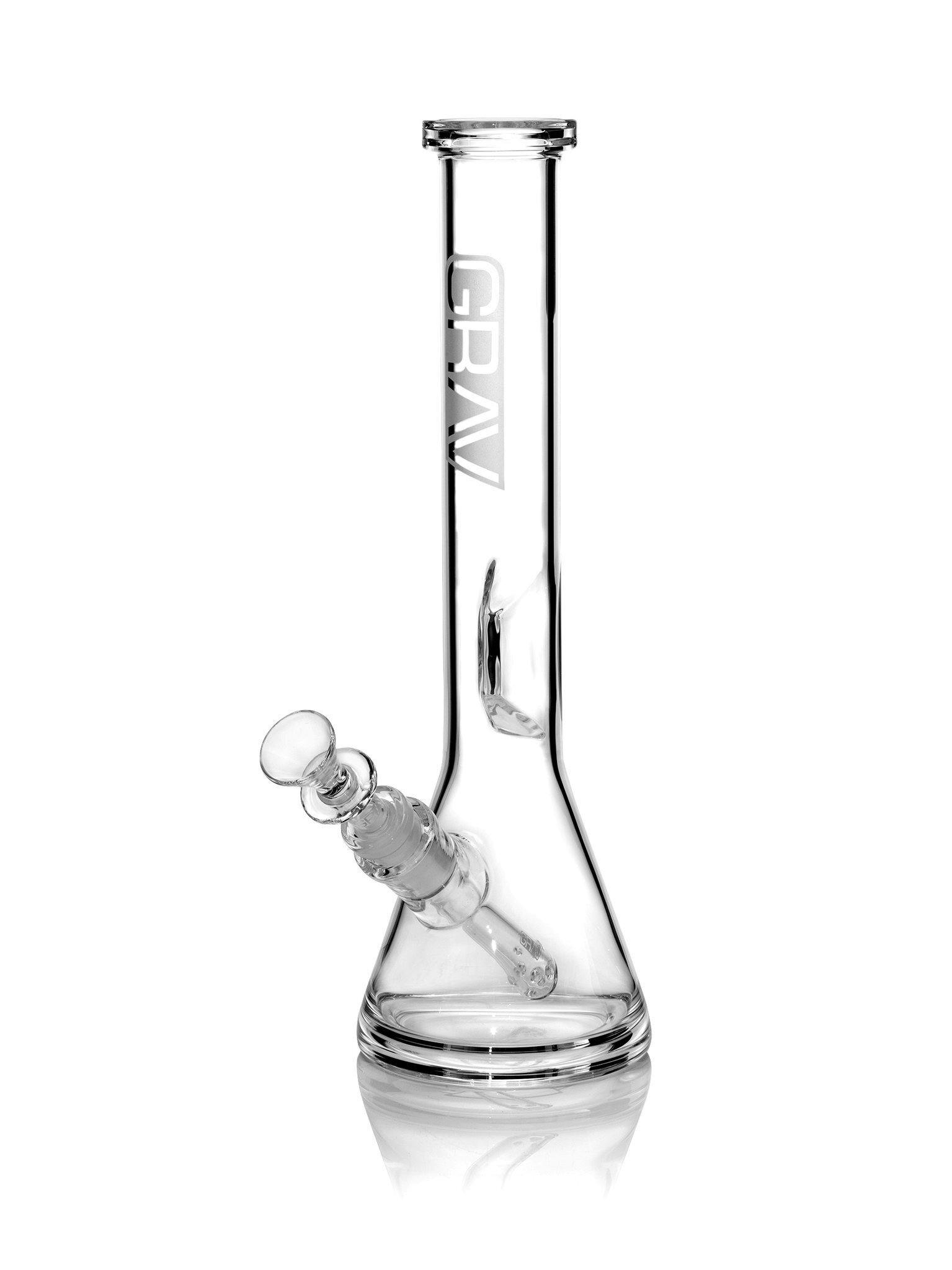 Grav Labs - Pipe - Medium Black Accent Beaker - Clear