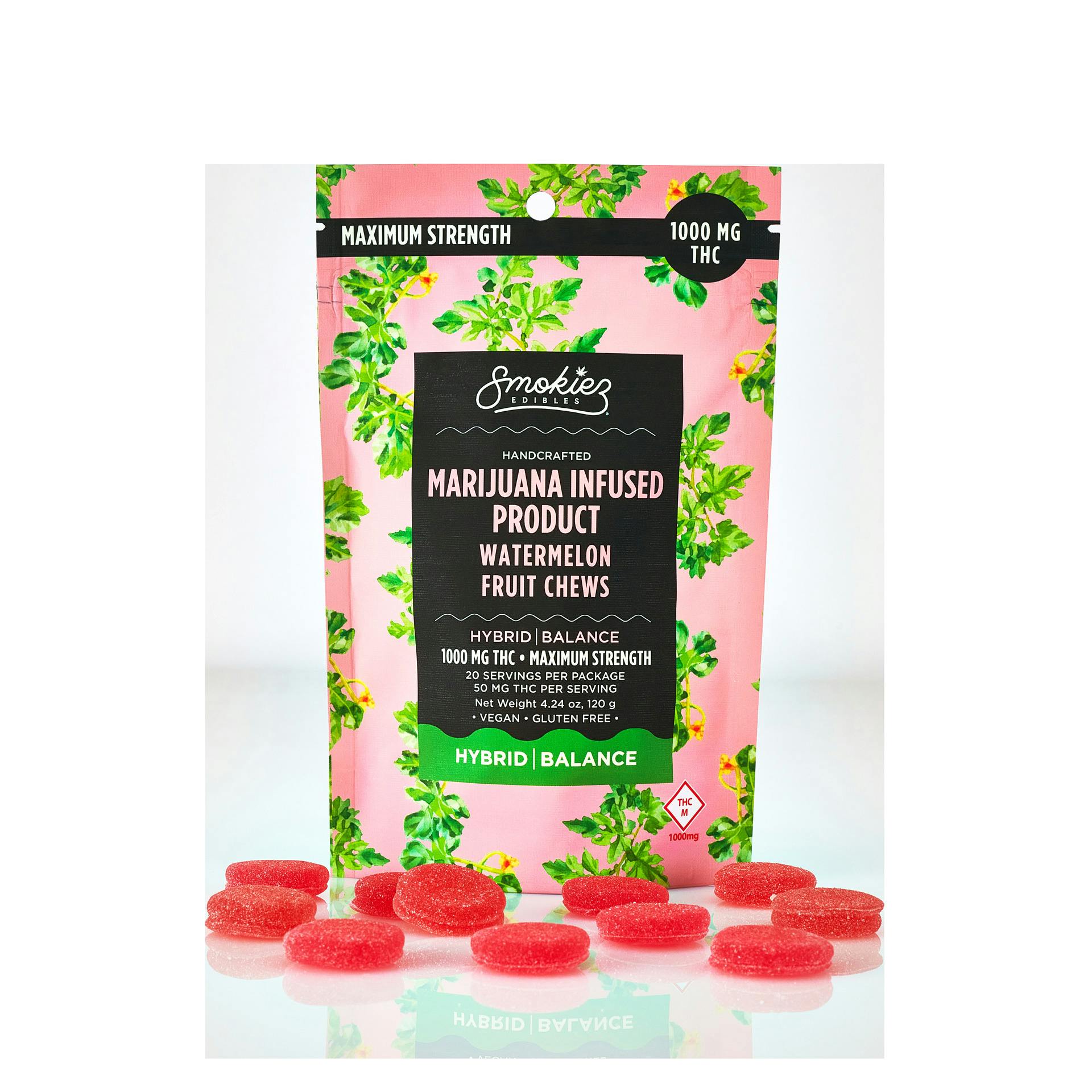 Smokiez - Gummies - Watermelon - Hybrid - 1000mg THC