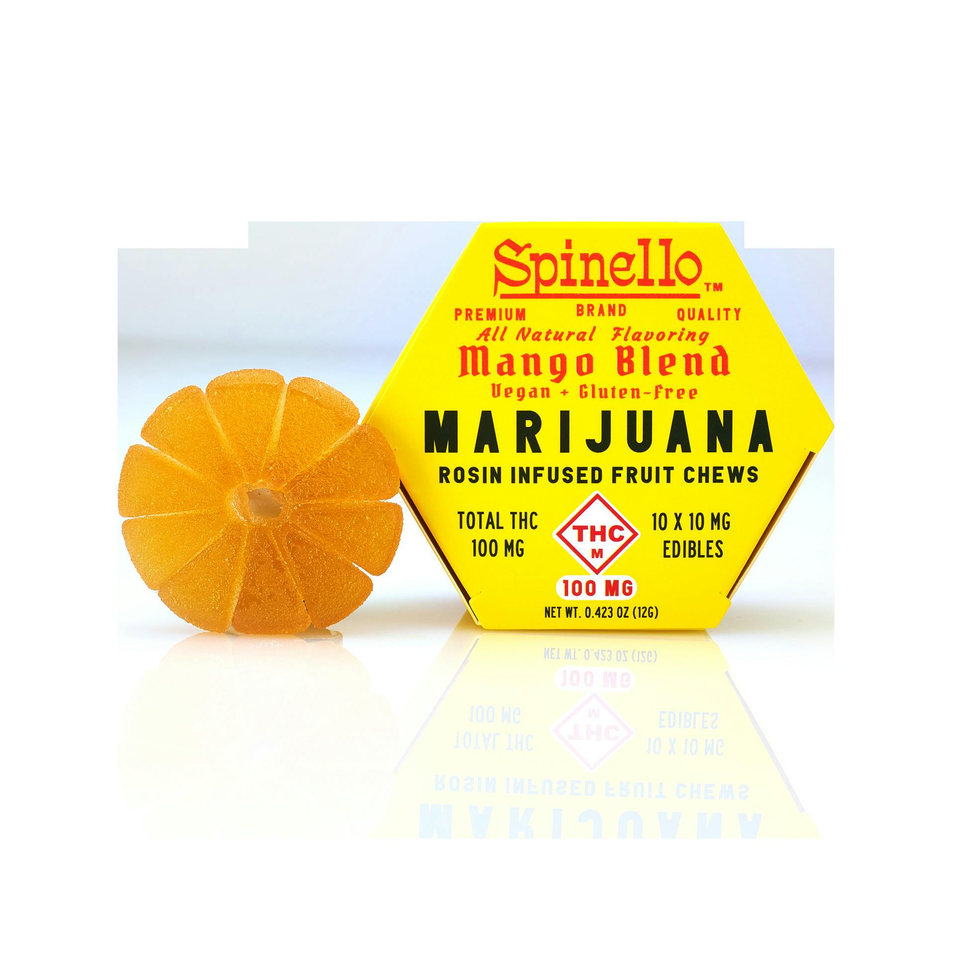 Spinello Mango Fruit Chew Rounds | 100mg 1ct