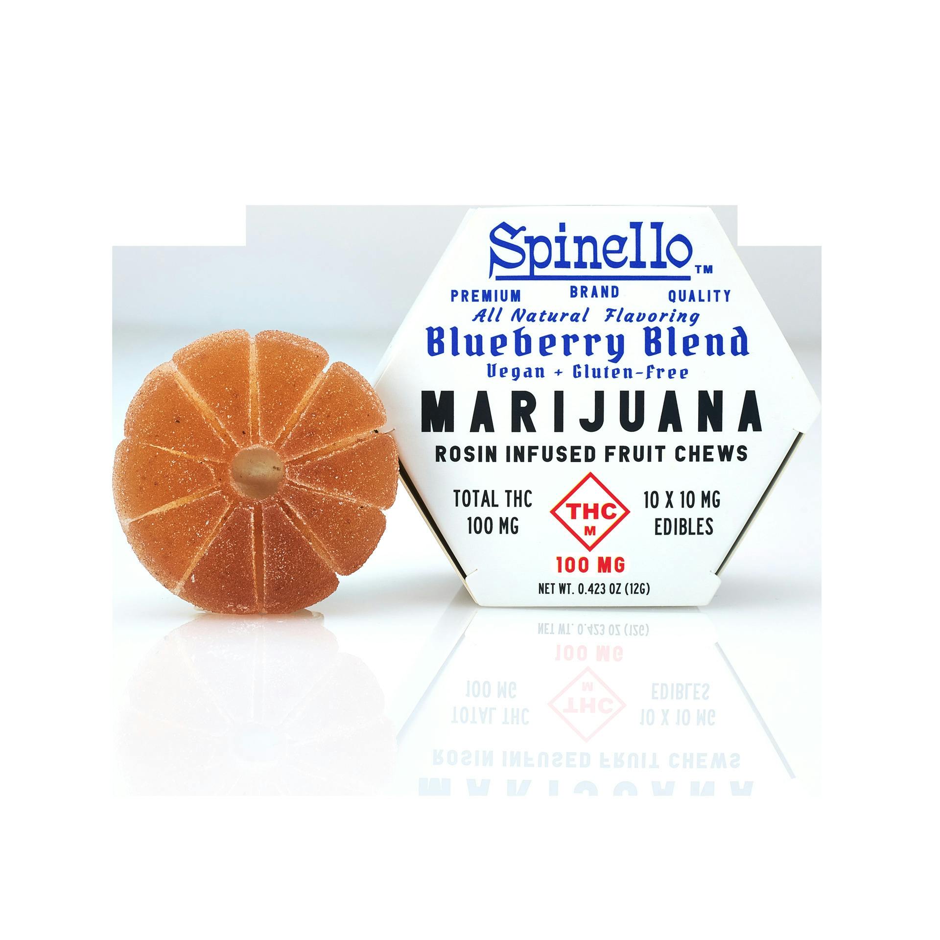Spinello Blueberry Fruit Chew Rounds | 100mg 1ct