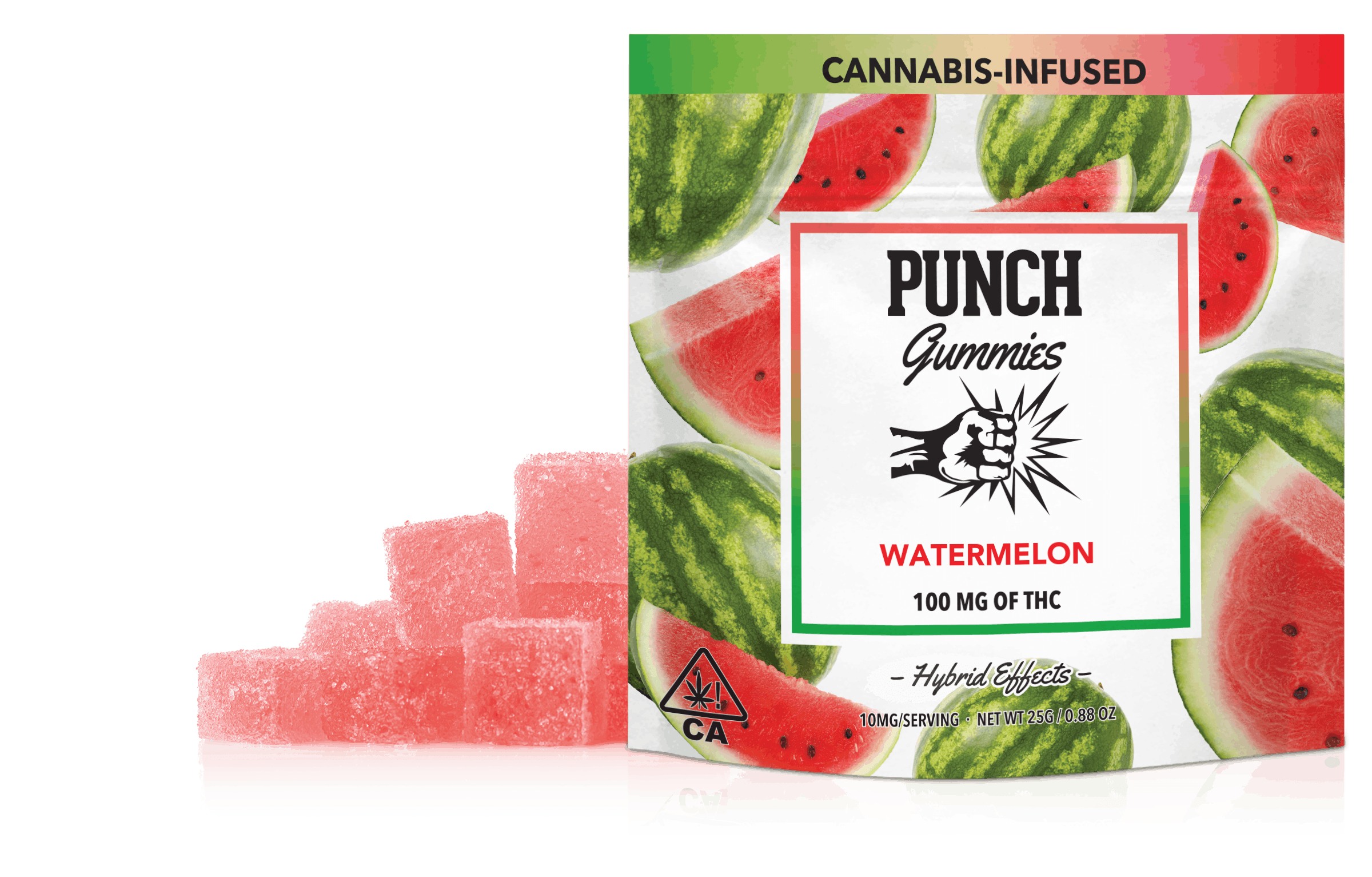Punch Edibles & Extracts - Watermelon — 100mg Gummies
