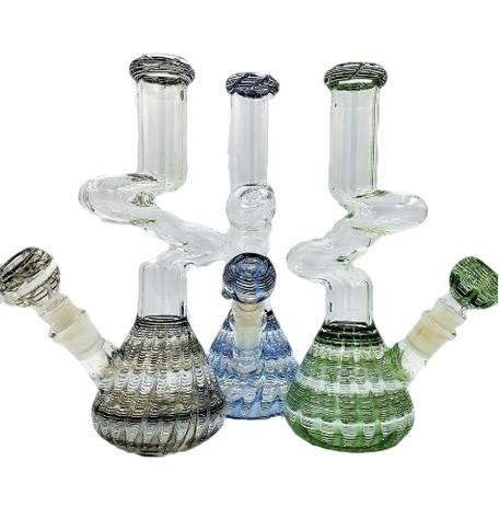 10" Curved Zong Style Bong | Assorted Colors 10"
