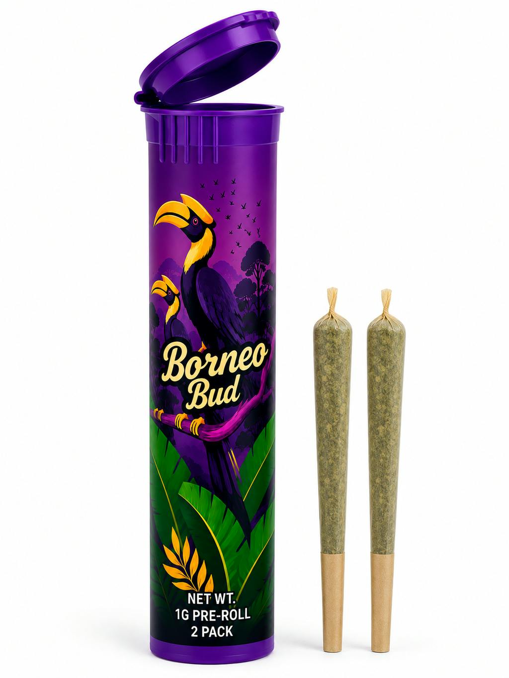 Borneo Bud Pre-Rolls | Mega Wellness OG 1g [2 pk]
