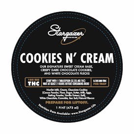 StarGazer Ice Cream Pint (100mg) - Cookies & Cream