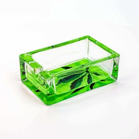 Glass square ashtray