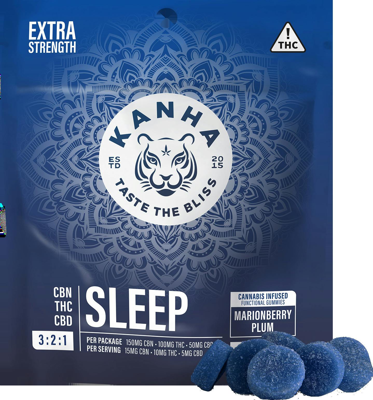 Kanha - Marionberry Plum 3:2:1 CBN Gummies (100mg)