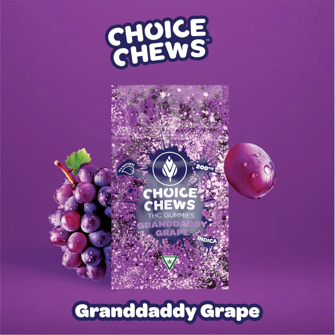 Choice Chews | 200mg Gummies | Granddaddy Grape