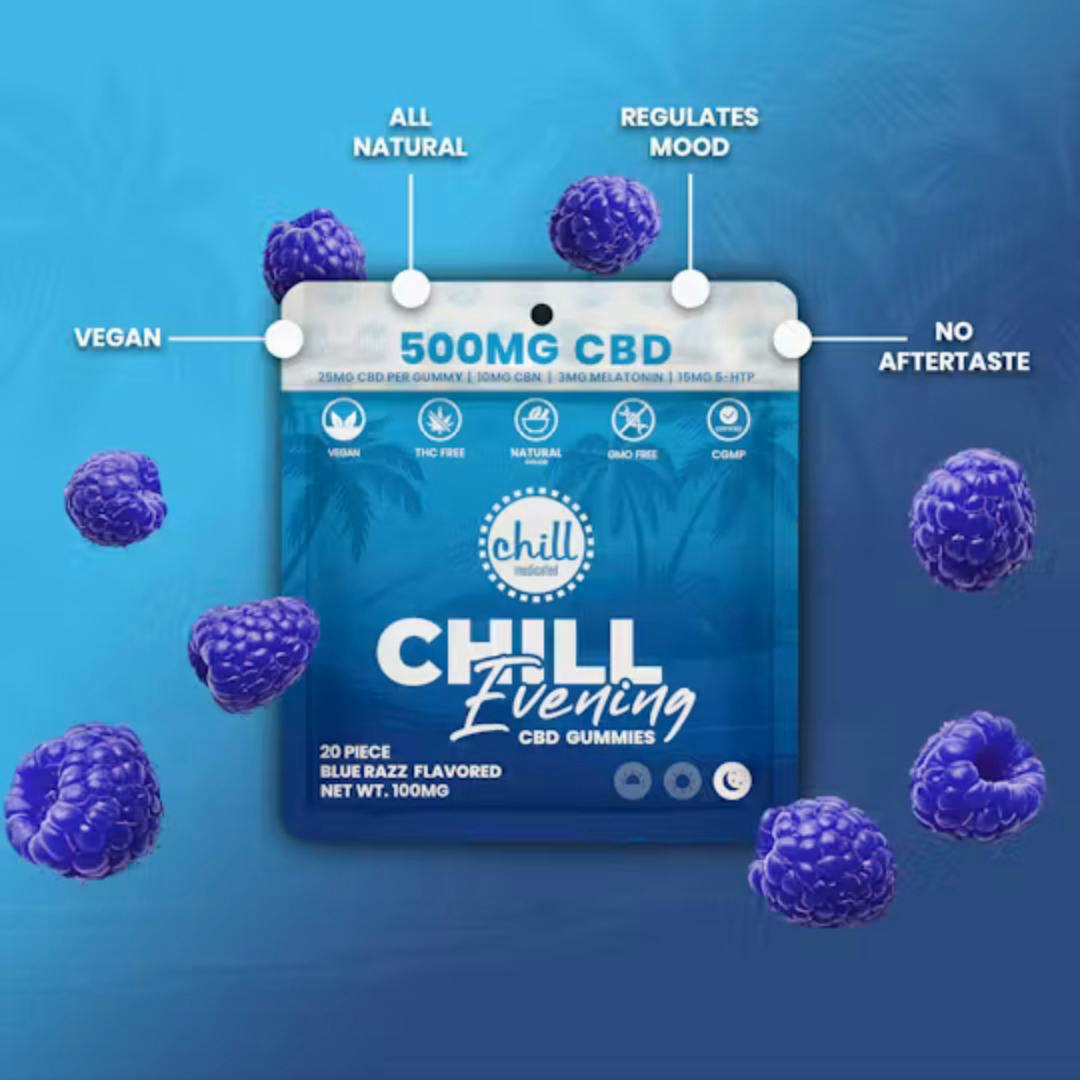 Chill Medicated | 500mg CBD Sunrise Gummies | Green Apple