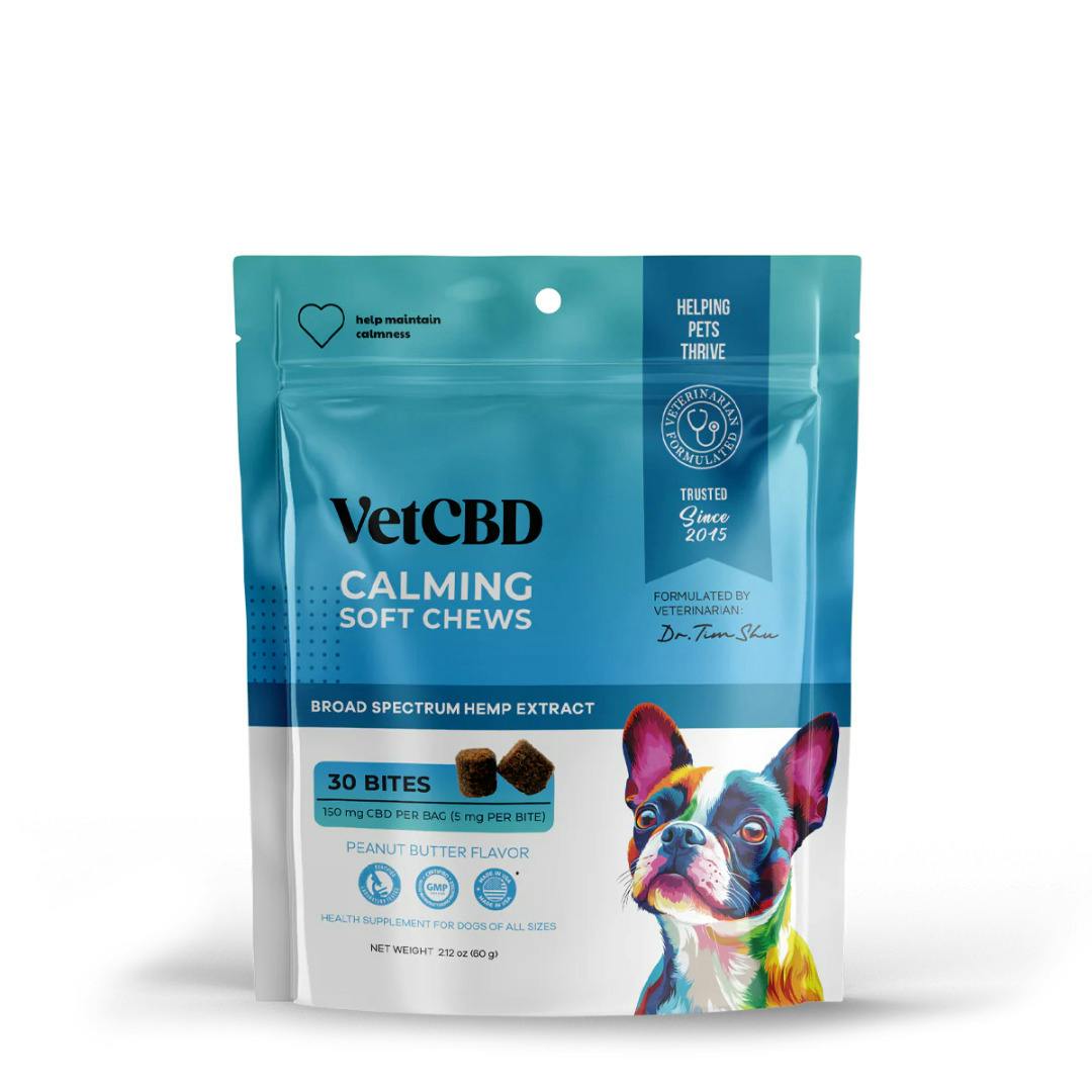 Vet CBD | 150mg Dog Treats 30ct | Calming Peanut Butter