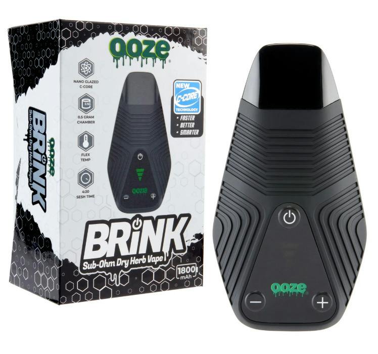 Ooze | Brink 1800 mAh Dry Herb Vaporizer | Panther Black