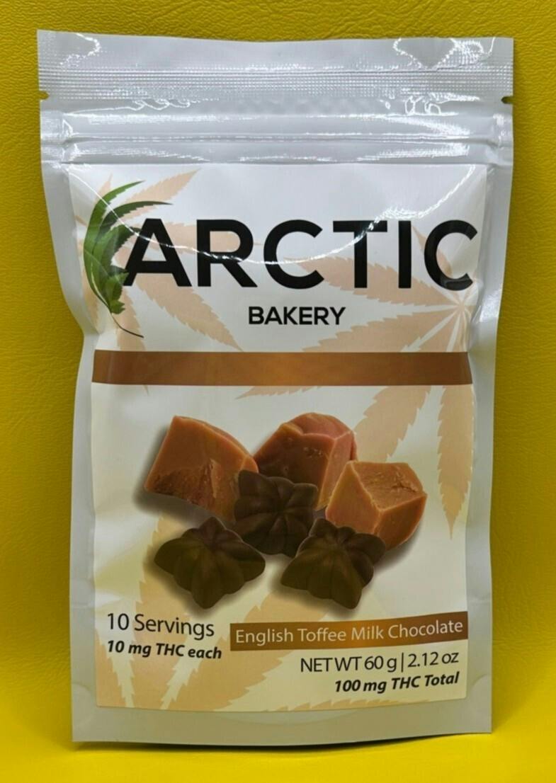 AB, Milk Chocolate English Toffee ,10pk (100mg) at The Knotty Puffin