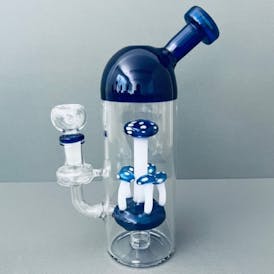 34572 glass mushroom inside blue water pipe