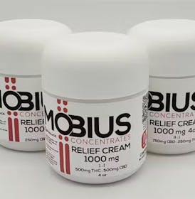 Mobius 1:1 THC/CBD Topical Relief Cream 3 oz Roll on