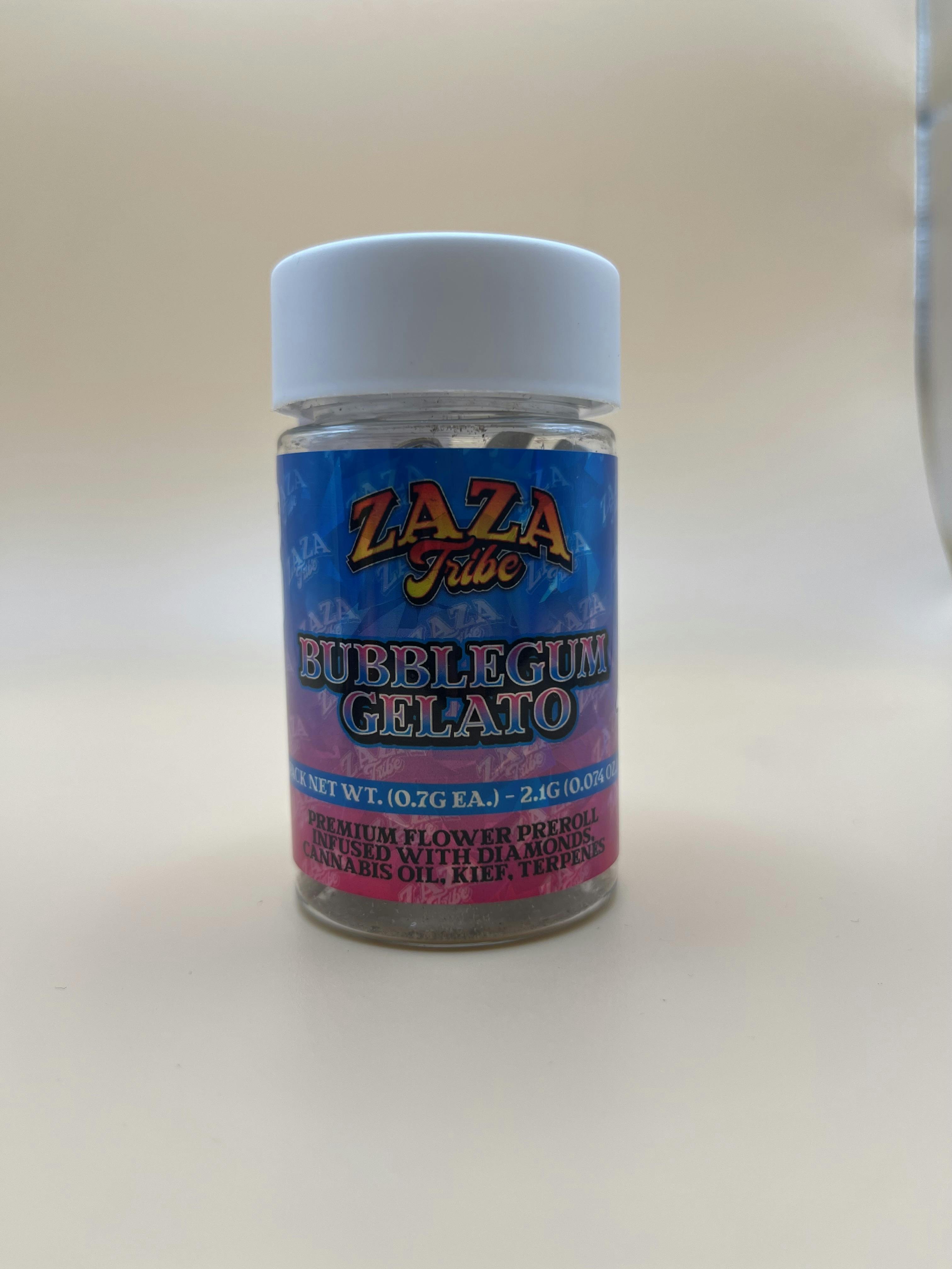 ZAZA - 3pk Infused Joints - Bubblegum Gelato at Yo'Aura Dispensary
