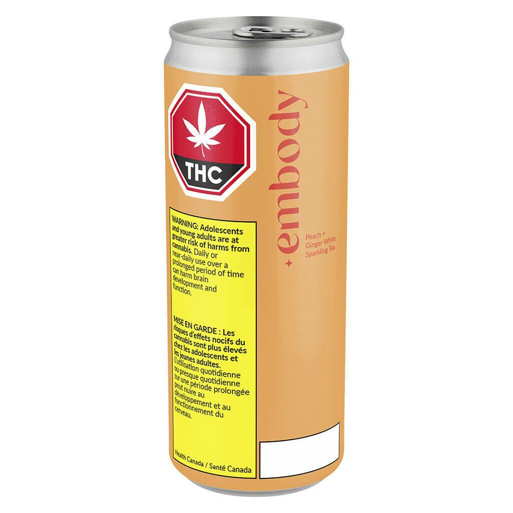 Peach + Ginger White Sparkling Tea 355ml Beverages