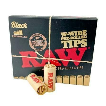 Raw Black W Wide Pre-rolled Tips