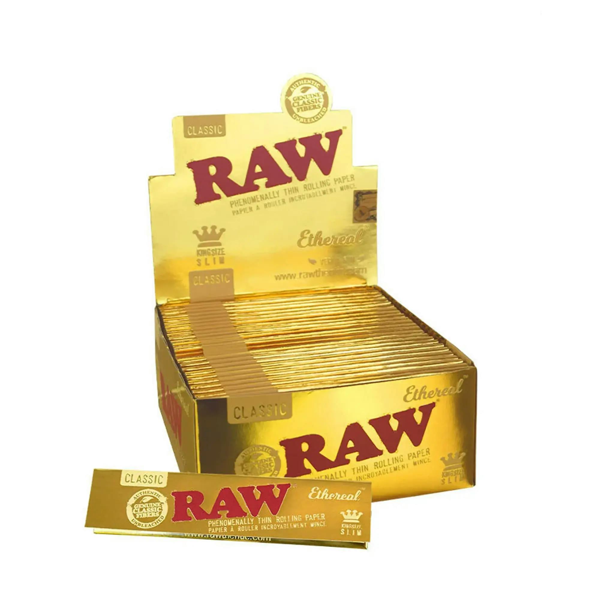 RAW ETHEREAL KING SIZE SLIM GOLD