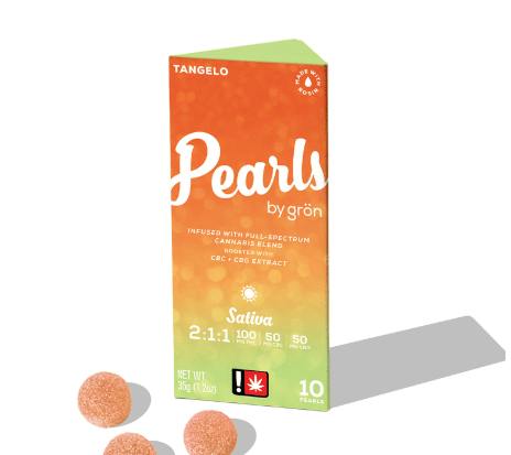 Grön - Pearls - Tangelo 2:1:1 THC:CBC:CBG Gummies ** EVERYDAY** - Tangelo 2:1:1 THC:CBC:CBG Gummies