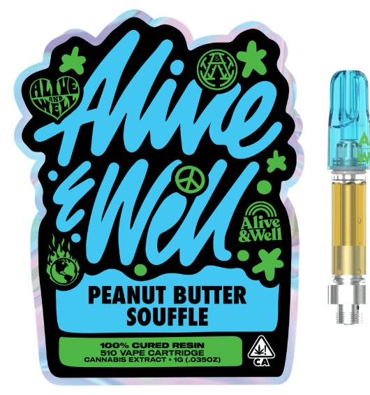 Alive and Well - Peanut Butter Souffle (I) Cured Resin Cart 1g - Peanut Butter Souffle (I) Cured ...