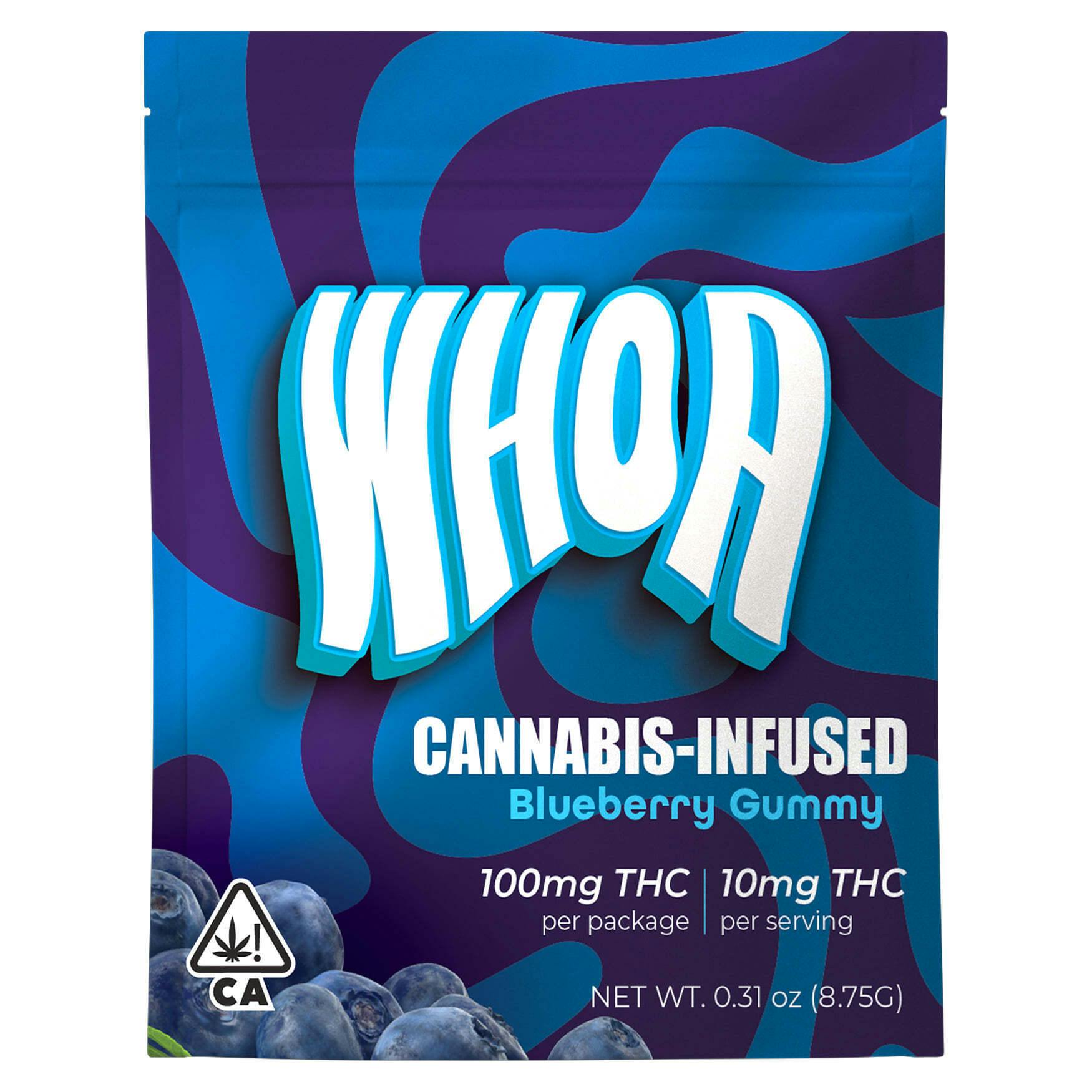 WHOA Edibles - Blueberry (I) 100mg 5pk Gummy ** EVERYDAY** - Blueberry