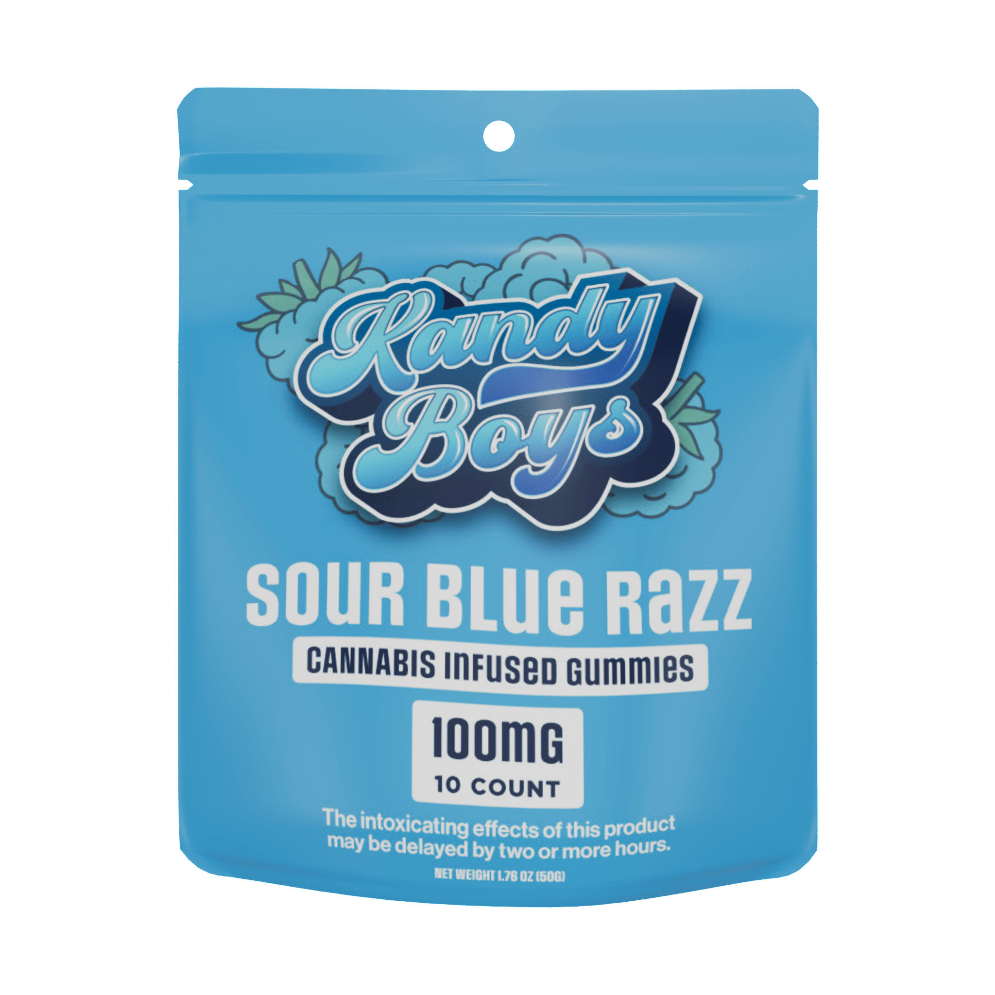 Sour Blue Razz I Kandy Boys gummies - 100 mg