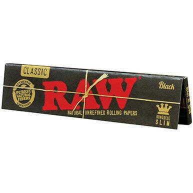 Raw Black Natural Unrefined King Slim Papers - One Size