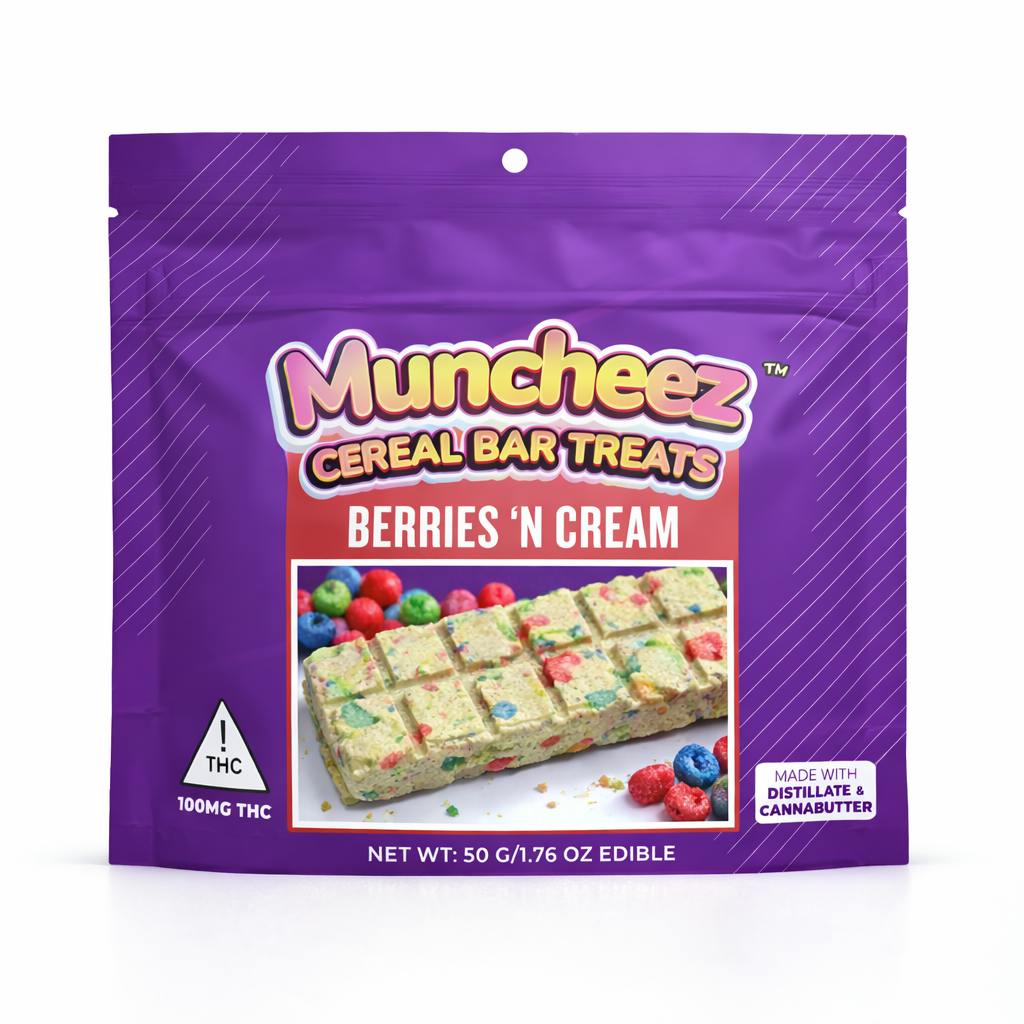 Muncheez Cereal Bar | Berries 'N Cream 100mg
