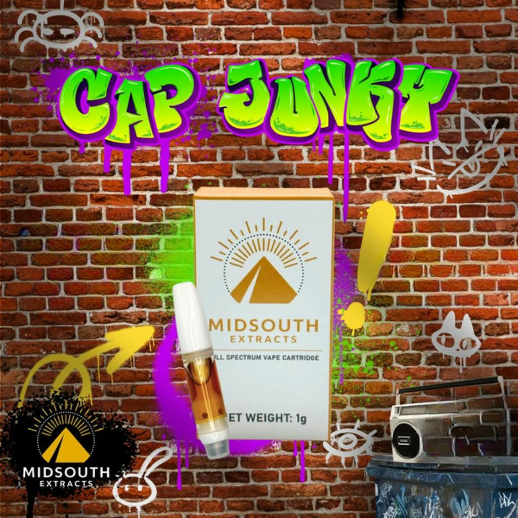 Mid South Extracts Vape Cart | Cap Junky | Full Spectrum 1g Cart at The Green Standard Dispensary